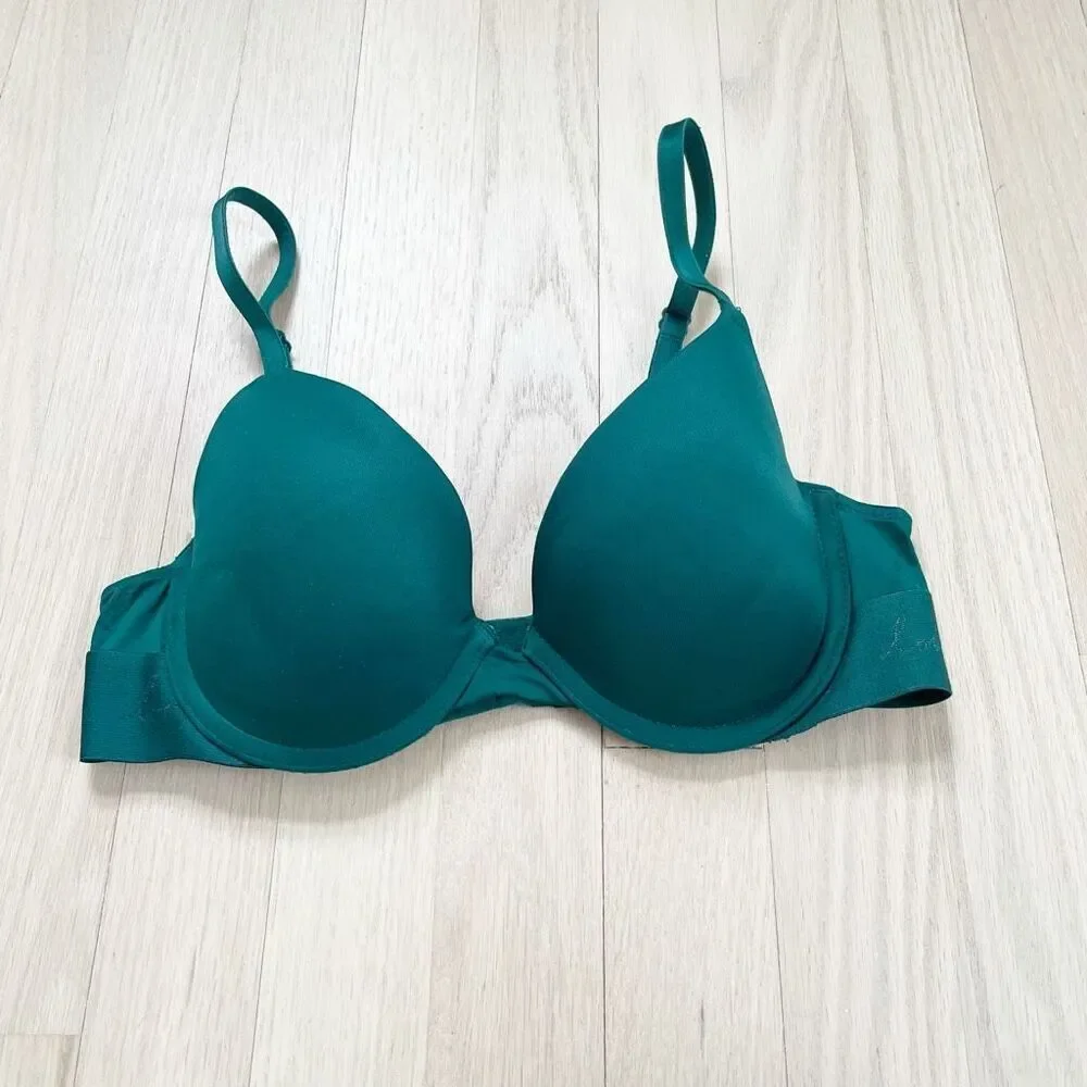 BUY 1 GET 1 FREE Victorias Secret 34b tshirt bra green